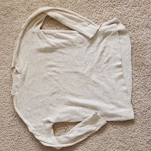 ⚡️Loft Lou & Grey Cream Waffle Sweater - Small